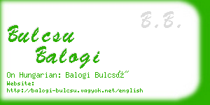 bulcsu balogi business card